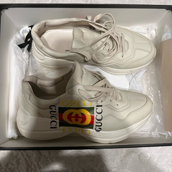 Men’s Gucci Leather Upper  Rubber sole Apollo size 8 excellent shape color Tan - Picture 6 of 6